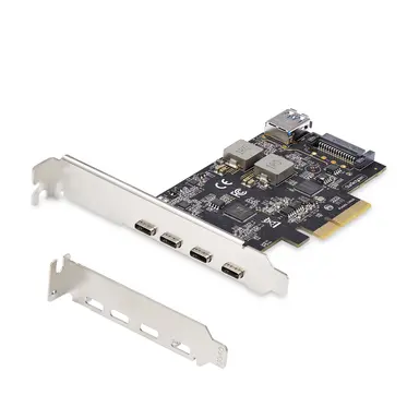 STARTECH.COM 5-PORT USB PCIE Card USB 3.2 10GBPS Pci Express Card with 4X USB-C Ports 1X U