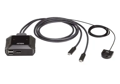 Aten 2-PORT USB-C 4K Displayport Cable Switch with Remote Port Selector, image 4