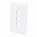 Intellinet 3-Outlet Oversized Keystone Wall Plate, image 5