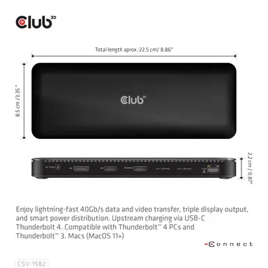 Club 3D B.V The Club 3D IS A Certified Thunderbolt 4 12-IN-1 Docking Station Offeri, image 7