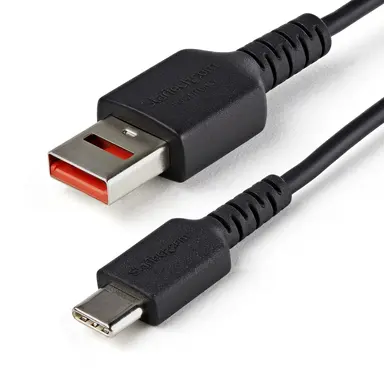StarTech.com 3 ft USB-a to USB-C Secure Charging Data Blocker Adapter Cable - Prevents Data TH