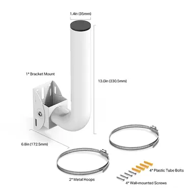 Omada Networks by TP Link Pole/Wall Mount Kit for Outdoor Access Point - Flexible Installation, image 6