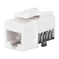 Intellinet Cat6 Slim Keystone Jack with Punch-Down Stand, White, 25-Pack, image 3