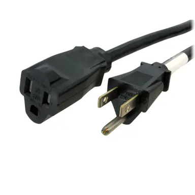 StarTech.com AC Power Extension Cord 3FT/1M 16AWG Power Supply Extension Cable NEMA 5-15R, image 4