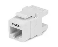 StarTech.com 180 Cat 6 Keystone Jack - RJ45 Ethernet Cat6 Wall Jack White - 110 Type - C6KEY1, image 3