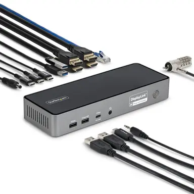 StarTech.com Triple-Monitor USB-C Docking Station, 140W Laptop Charging Dock for MacBook Pro, image 4