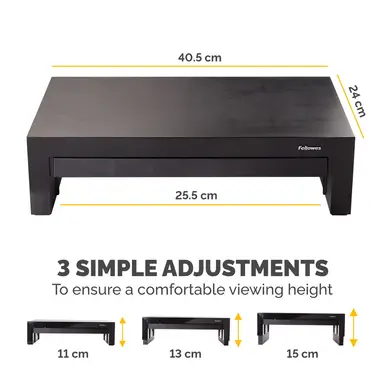 Fellowes Raises Monitors up to 21 in or 40 LBS. to Comfortable Viewing Height While Maximi, image 8