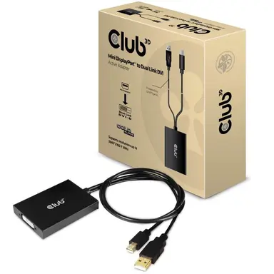Club 3D B.V Mini DisplayPort to Dual Link DVI-D Adapter up 2560 × 1600 for Apple Cinema 30, image 7