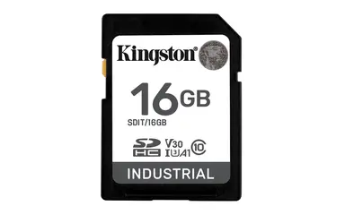 Kingston 16GB Sdhc Industrial -40C to 85C C10 Uhs-I U3 V30 A1 Pslc