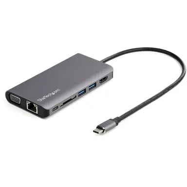 StarTech.com 8-in-1 USB-C Travel Dock W/ 4K 30HZ HDMI/VGA, 2 USB-a, USB-C, SD, Gbe, Headset/M, image 4