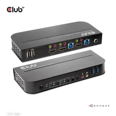 Club 3D B.V IS A High Performance HDMI KVM (KEYBOARD Video And MOUSE) SWITCH. Route