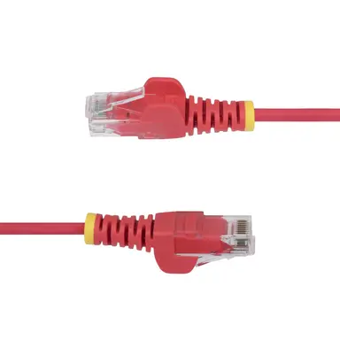 StarTech.com 1 ft Red Slim Cat6 Ethernet Cable, Snagless, 100W PoE, UTP, LSZH, 28AWG Bare Copp, image 7