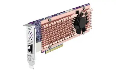 Qnap QM2 Series 2 X PCIE 2280 M.2 SSD Slots PCIE GEN4 X 8 1 X AQC113C 10GBE Nbase, image 8