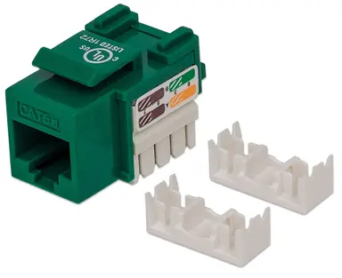 Intellinet Cat5e Green Keystone Jack UTP