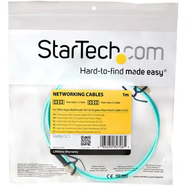 StarTech.com 1M (3.3 ft) OM3 Multimode LC/LC-UPC Fiber Cable; 1/10/40/100 Gbps Full Duplex; 50, image 8