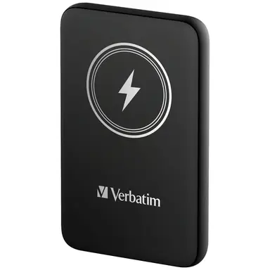 Verbatim Americas Charge N Go Magnetic Wireless Power Bank 10000 Mah - Black
