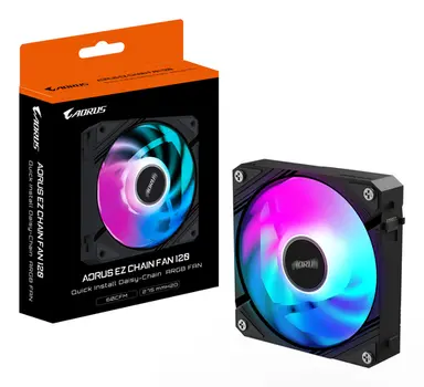 Gigabyte Aorus Ez-Chain Argb Fan 120MM Hydro-Dynamic Bearing SPEED: 600-2000 Rpm +/-10%, image 8