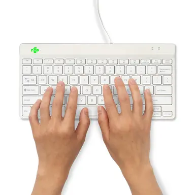 R-Go Compact Break Keyboard, Qwerty (US), Wired, White, image 8