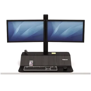 Fellowes Lotus VE Sit-Stand Workstation - Dual, image 7