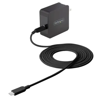 StarTech.com 60 Watt PD Universal USB-C Laptop AC Wall Charger W/ 6 ft Cable - Compact Travel