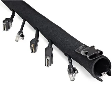 StarTech.com 39.4 in Neoprene Cable Management Sleeve with Zipper and Durable Built-in Buckles, image 7