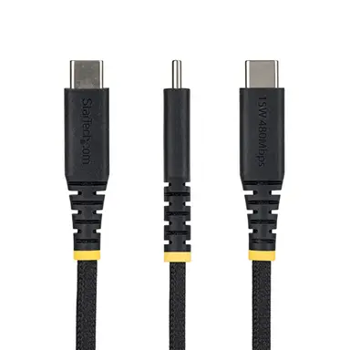 StarTech.com 5-Pack 3ft (91cm) Usb-A to USB-C Fast Charging Cable 15W 3A Dual-Layer Braided Nylon/TPE Jacket Durable Usb-A to Type C Charger Cord USB A to USB C Cable, image 3