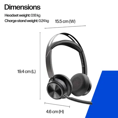 HP Poly Voyager Focus 2 USB-C-C Headset +USB-C/A Adapter TAA WW, image 7