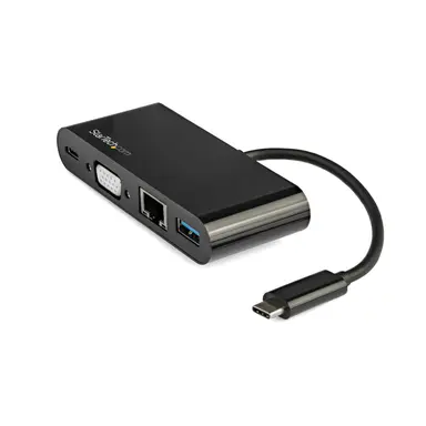 STARTECH.COM USB-C Multiport Adapter with 1080P VGA VIDEO/GBE/USB Type-A (USB 3.0 5GBPS & BC