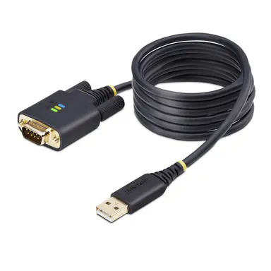 StarTech.com 6.6 ft (2M) USB to Serial Adapter Cable, Com Retention, Interchangeable Screws/NU