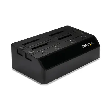 STARTECH.COM Quad-Bay Hard Drive Dock for 2.5 / 3.5 SATA DRIVES; SATA Iii (6.0 GBPS); USB 3.2