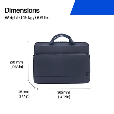 HP Modern Navy Blazer 14 in Laptop Briefcase HP Modern Navy Blazer 14 in Lap, image 3