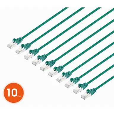 Intellinet CAT8.1 U/FTP Slim Network Patch Cable, 1.5 FT., Green, 10-Pack, image 7