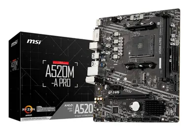 MSI Computer A520M-A Pro - Matx - Support 3RD Gen AMD Ryzen Desktop Processors and AMD RYZEN4, image 4