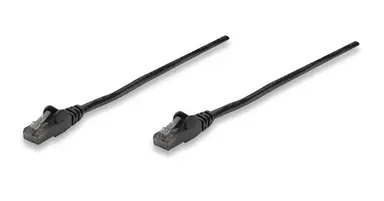 Intellinet Patch Cable Cat6 Black 0.5 ft Snagless Boot