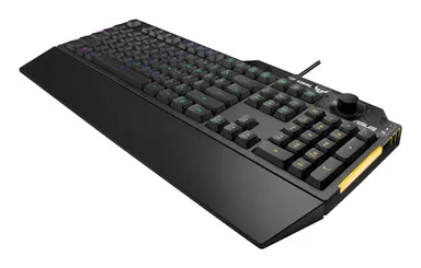 ASUS RA04 Tuf Gaming K1 RGB Keyboard Dedicated Volume Knob Spill Resistance S, image 6