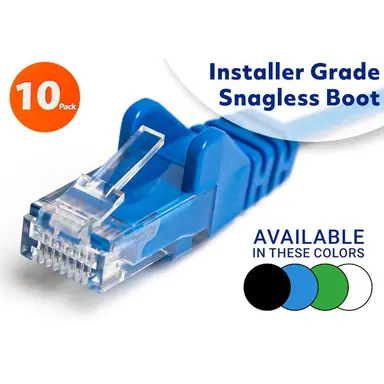 Intellinet Cat6 U/UTP Slim Network Patch Cable, 7 FT., Blue, 10-Pack, image 8