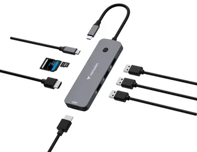 Verbatim Americas USB-C Pro Multiport Hub CMH 08 8-Ports, image 4