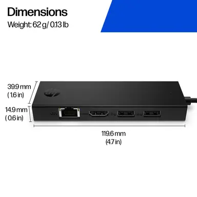 HP Portable USB-C 4K HDMI Hub, image 6