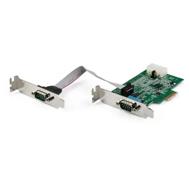 StarTech.com 2-Port PCI Express RS232 Serial Controller Card W/16950 Uart/Asix AX99100 - BI-D