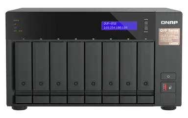Qnap 8 Bay Nvr 8CH (MAX CHANNELS: 64) Vms Built-In IP Surveillance HDMI Outp