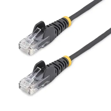 StarTech.com 15 ft Black Slim Cat6 Ethernet Cable, Snagless, 100W PoE, UTP, LSZH, 28AWG Bare, image 4
