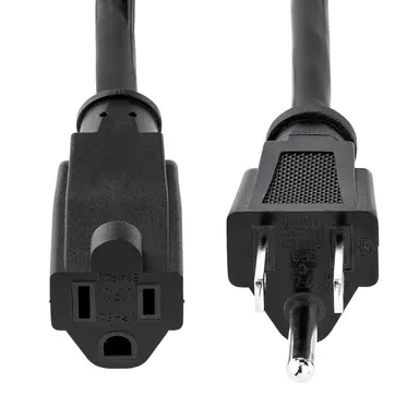 StarTech.com 15 ft (4.5 m) Heavy Duty Extension Cord, NEMA 5 15P to NEMA 5 15R Extension Cord, image 8