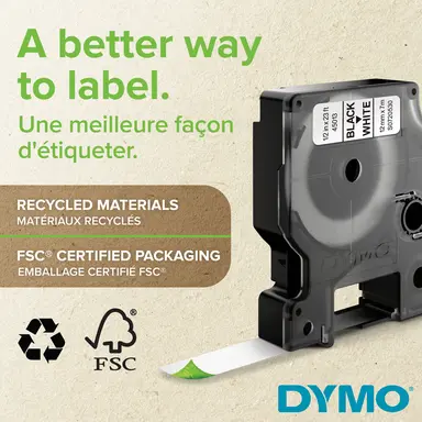 Dymo Labelmanager D1 Tape 12MMX7M 1/2X23 RD/WH, image 7