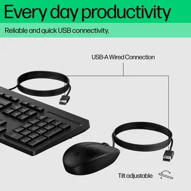 HP 225 Wired Mouse and KB G2 United States / Canada English, image 6