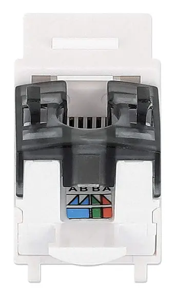 Intellinet Cat6 Slim Keystone Jack with Punch-Down Stand, White, 25-Pack, image 8