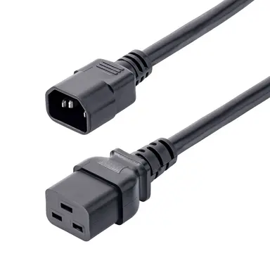 StarTech.com 6 ft (1.8 m) Heavy Duty Power Cord, C14 to C19, 15A 250V, 14AWG, Heavy Gauge PDU
