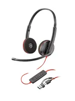 HP Poly Blackwire 3210 Black Headset +USB-C/A Adapter TAA (Bulk) US, image 3