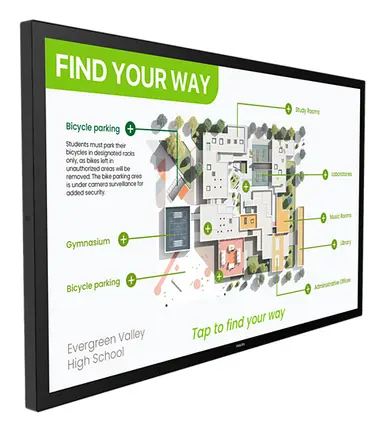 55 Commercial 18/7 Display 20-POINT HE IR Touch UHD (3840X2160) 400CD/M2 and