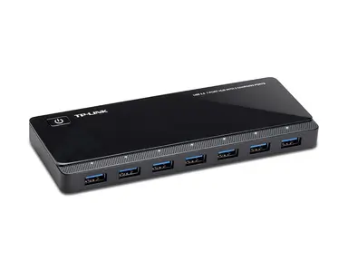 Omada Networks by TP Link 7-Ports USB 3.0 Hub with 2 Power Charge Ports (2.4A Max), Desktop, a 12V/4A Powe