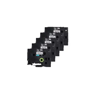 Brother International Corporat 0.94 IN X 26.2 FT (24MM X 8M) Black Ink ON White Label 5 Pack, image 4